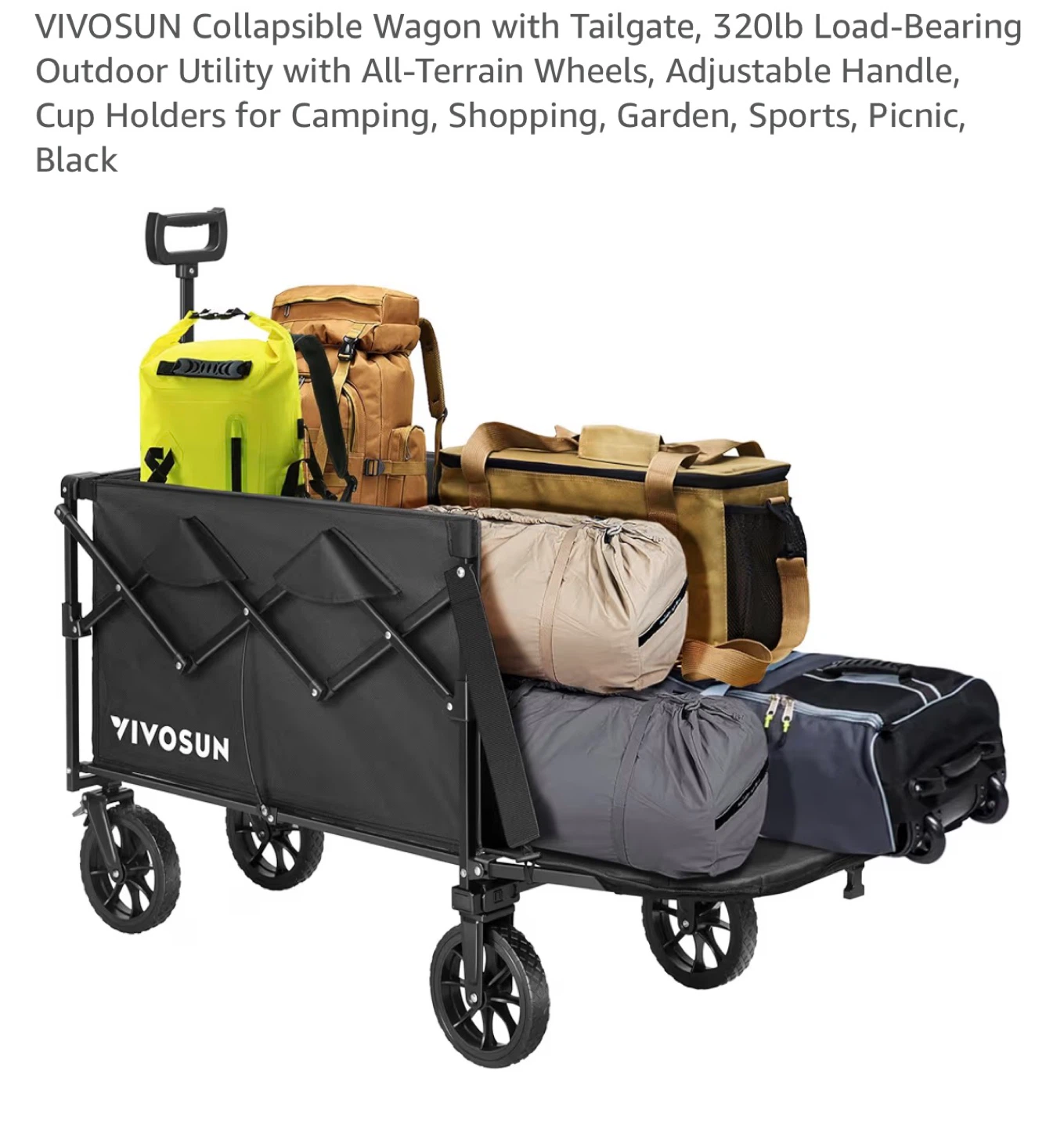 VIVOSUN Collapsible Wagon with Tailgate - photo 2