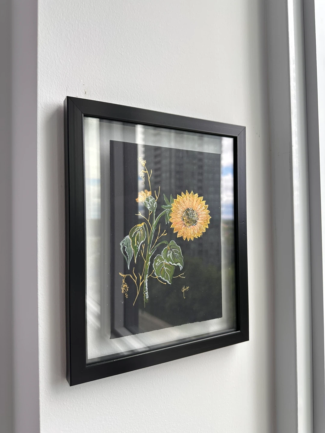 Framed Sunflower Painting - photo 4