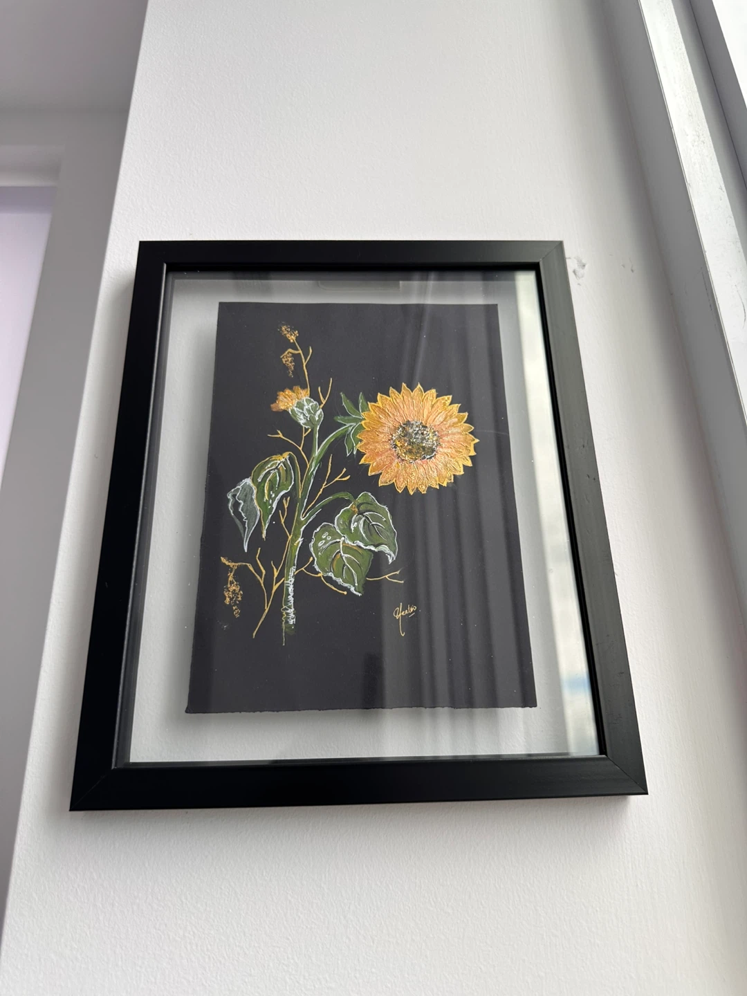 Framed Sunflower Painting - photo 2
