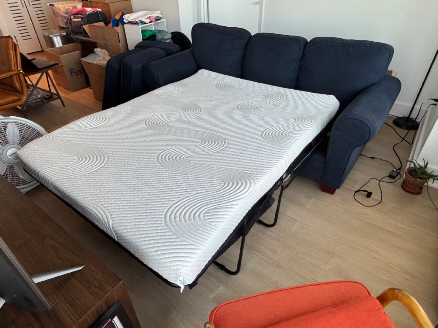 Dark Blue Sofa Bed - photo 5