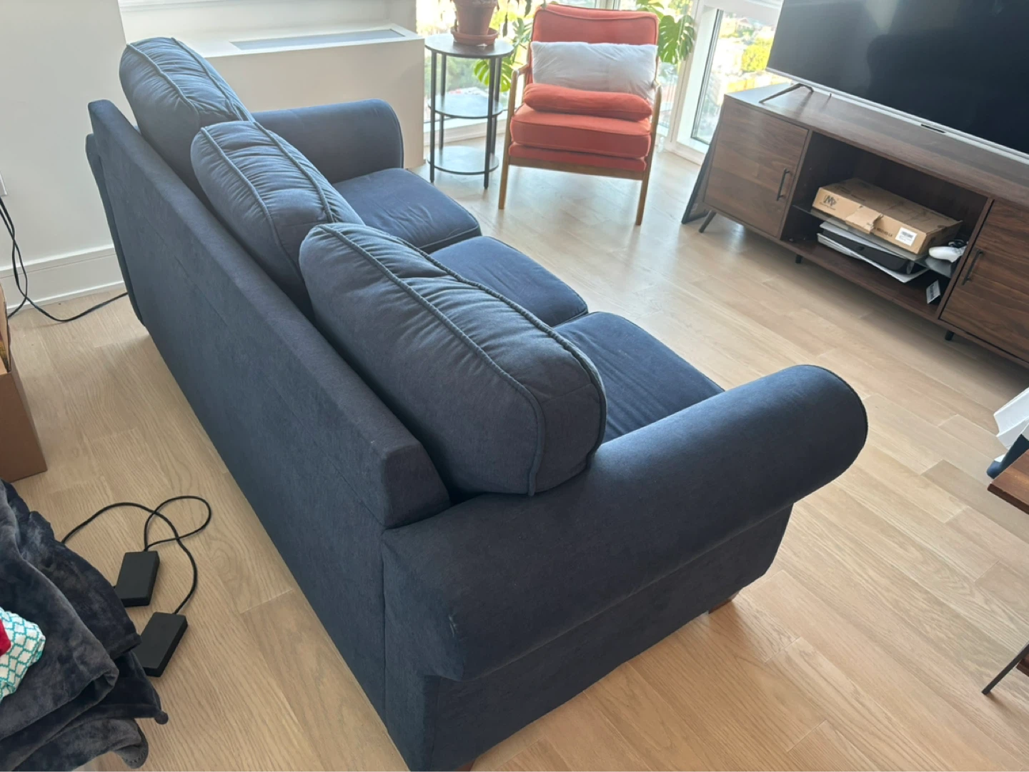 Dark Blue Sofa Bed - photo 3