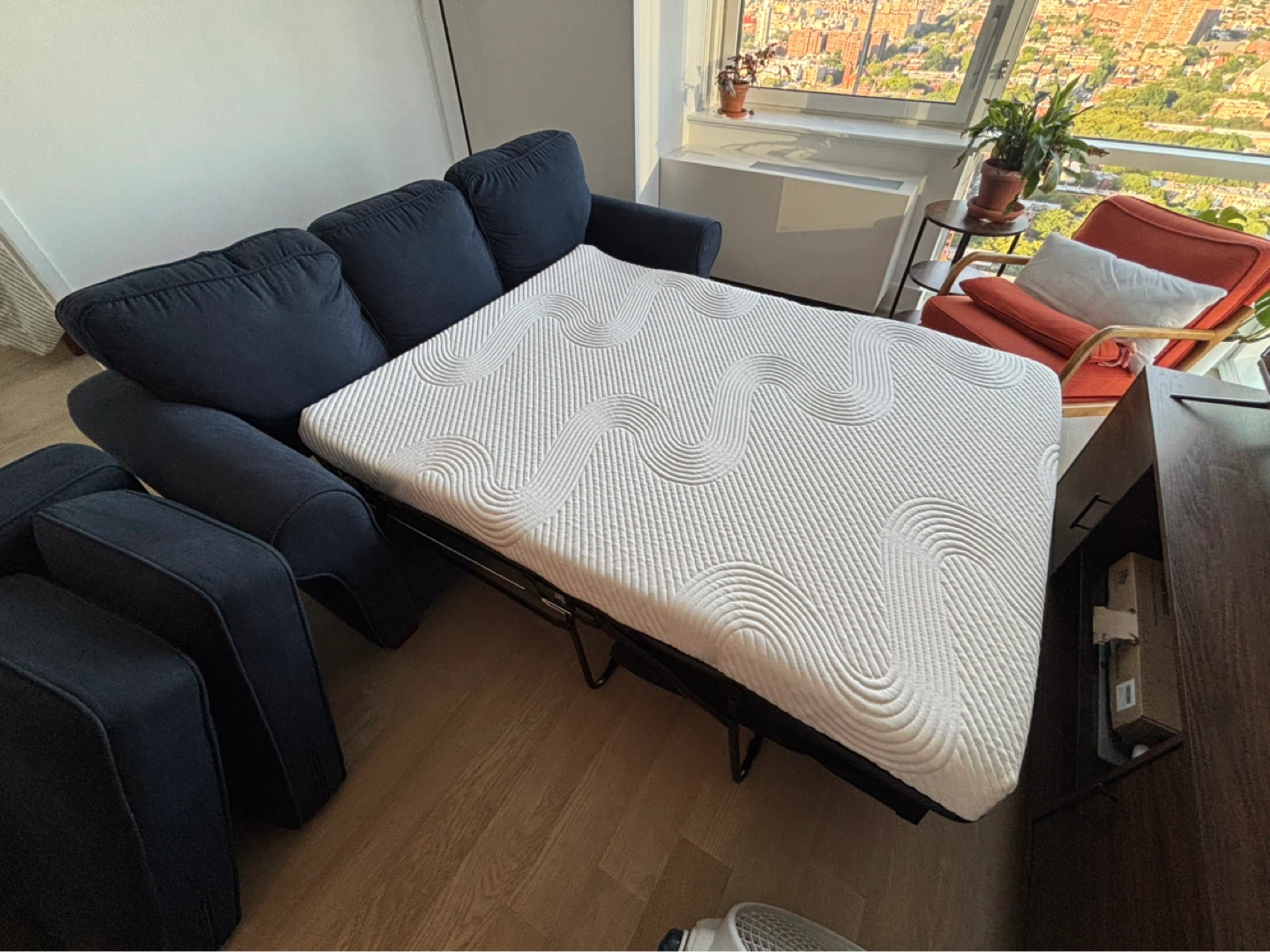 Dark Blue Sofa Bed - photo 4