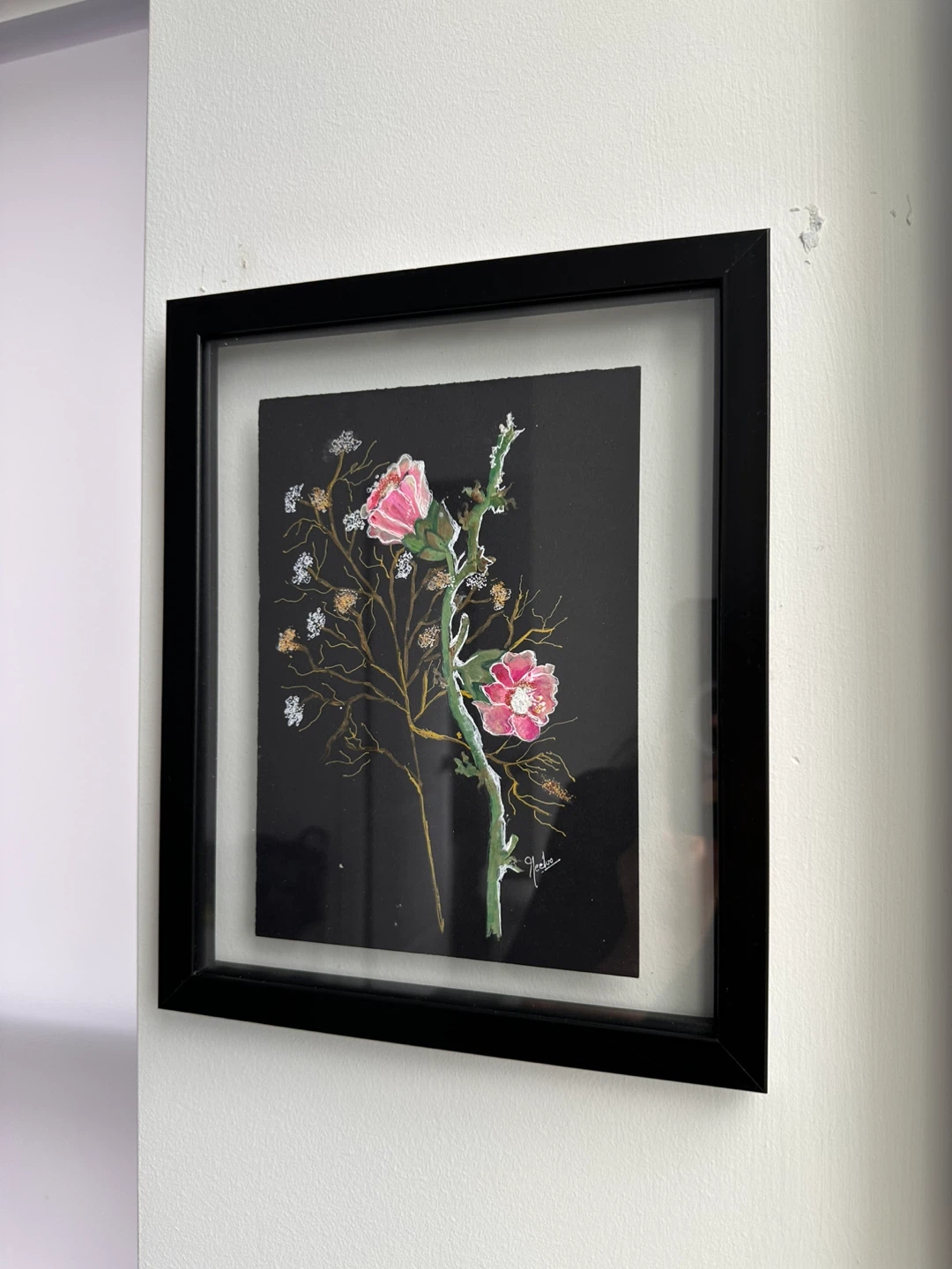 Framed Floral hand painting - photo 4