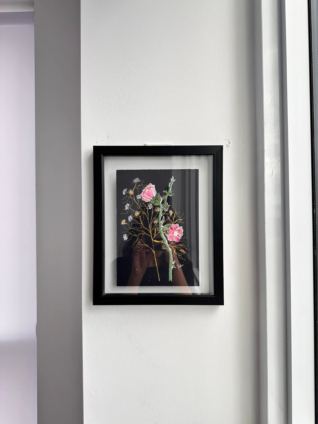 Framed Floral hand painting - photo 2