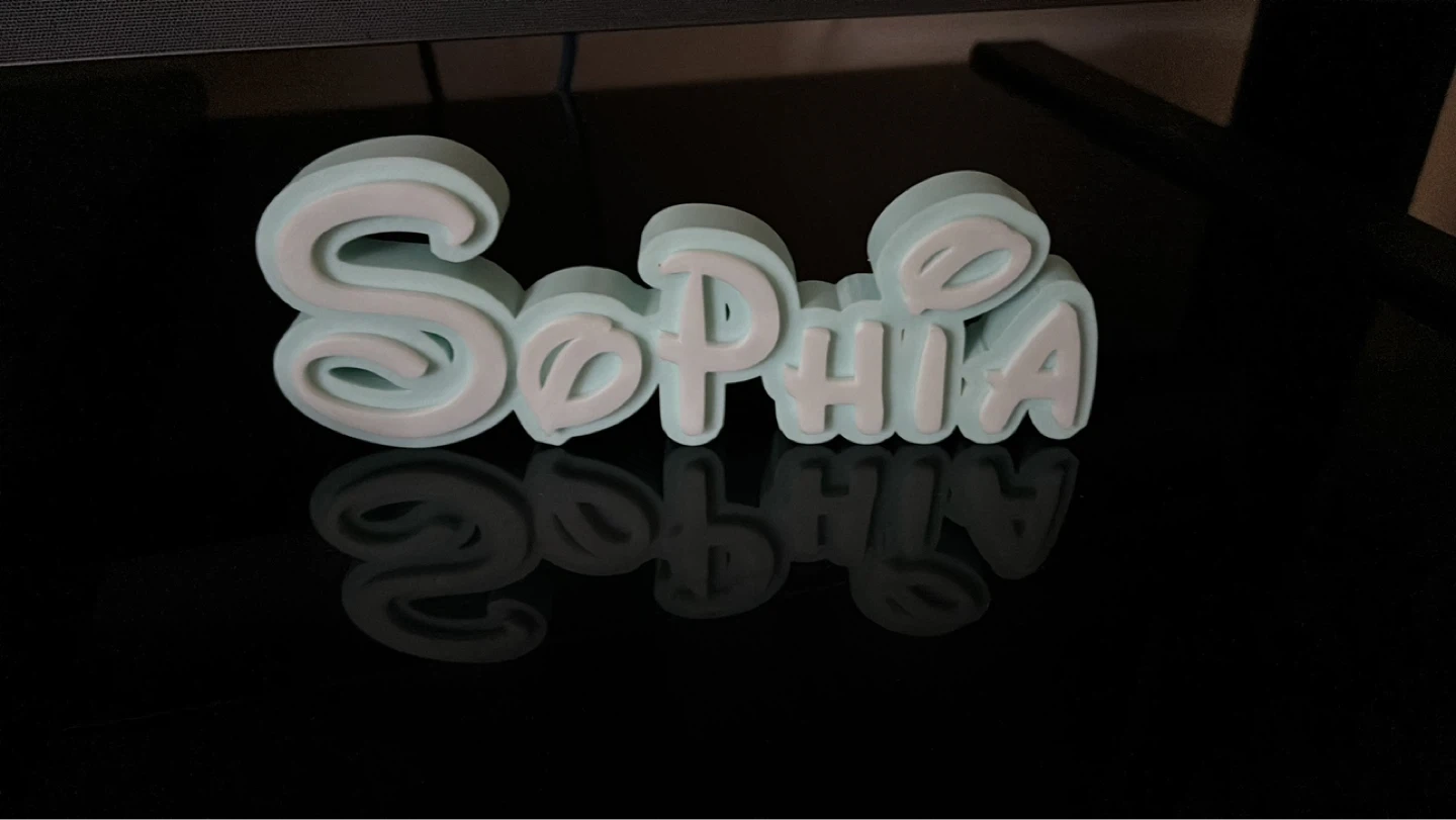 Custom 3D printed names