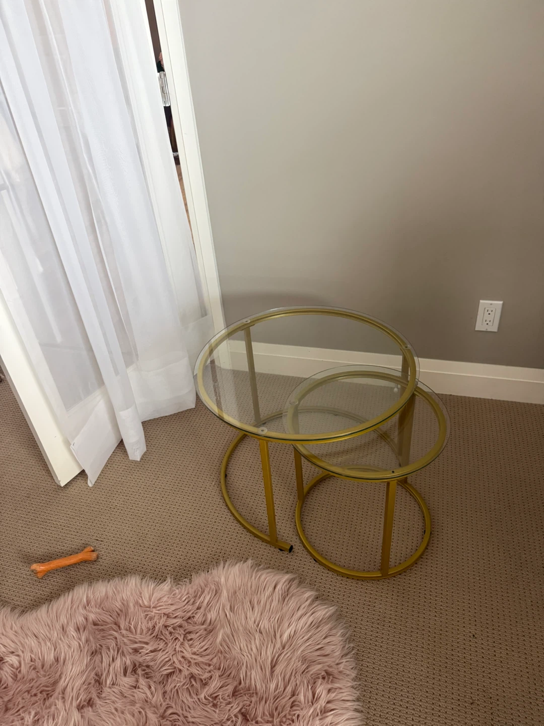 Gold and Glass Nesting Tables