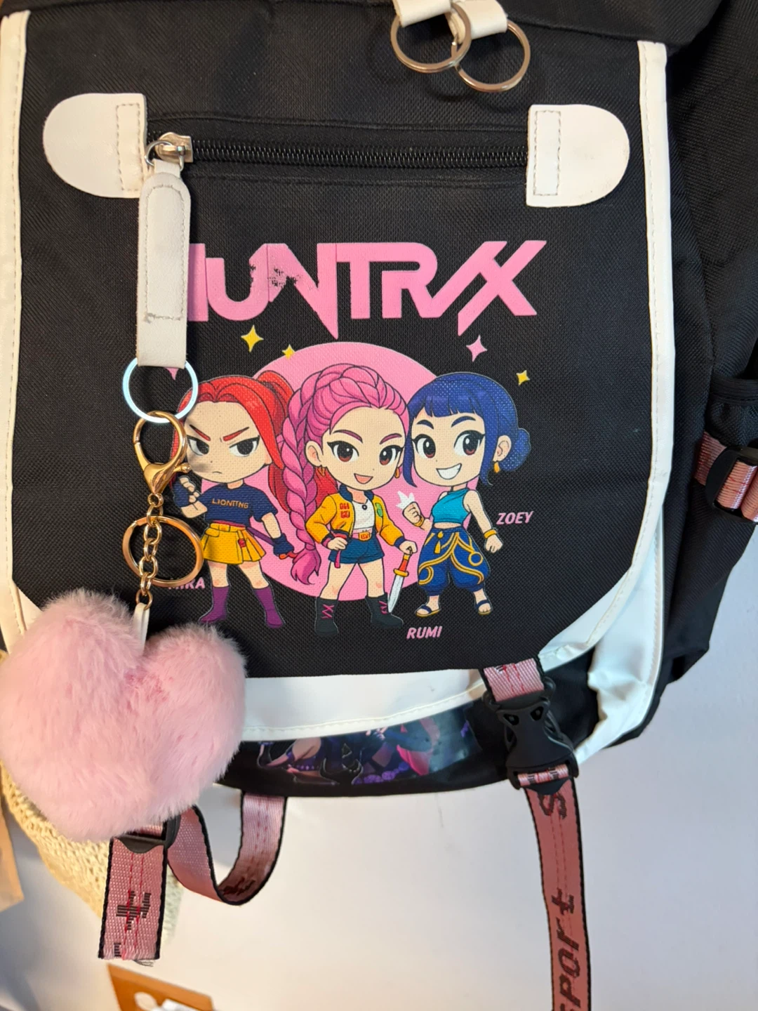Black Backpack with  Characters - photo 2