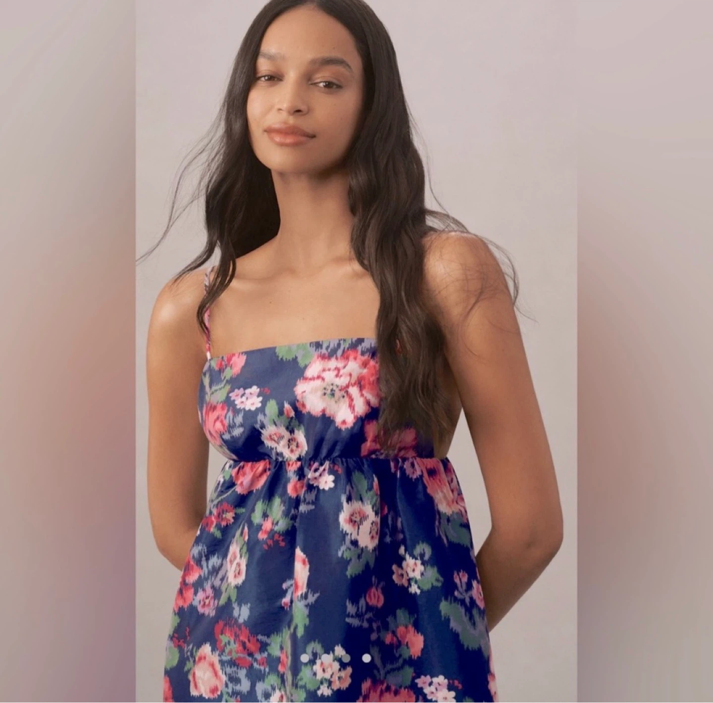BHLDN Sophia Apron Top Jacquard Midi Dress ⚽ - photo 2