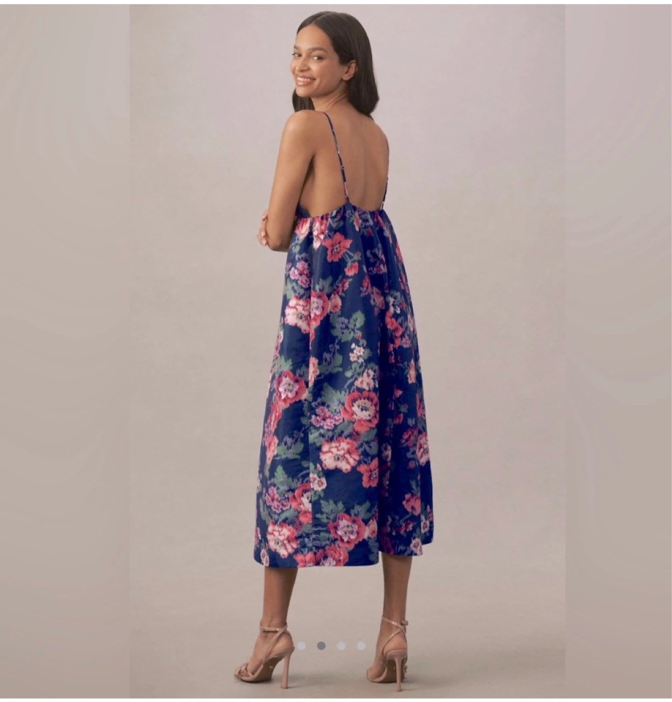 BHLDN Sophia Apron Top Jacquard Midi Dress ⚽ - photo 3