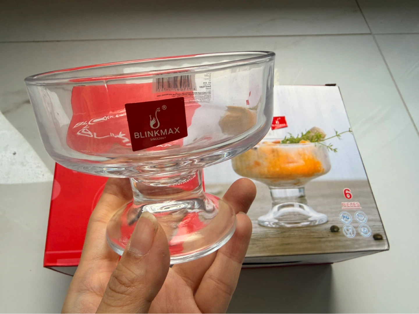 BLINKMAX Glass Dessert / Candle Bowls - Set of 6