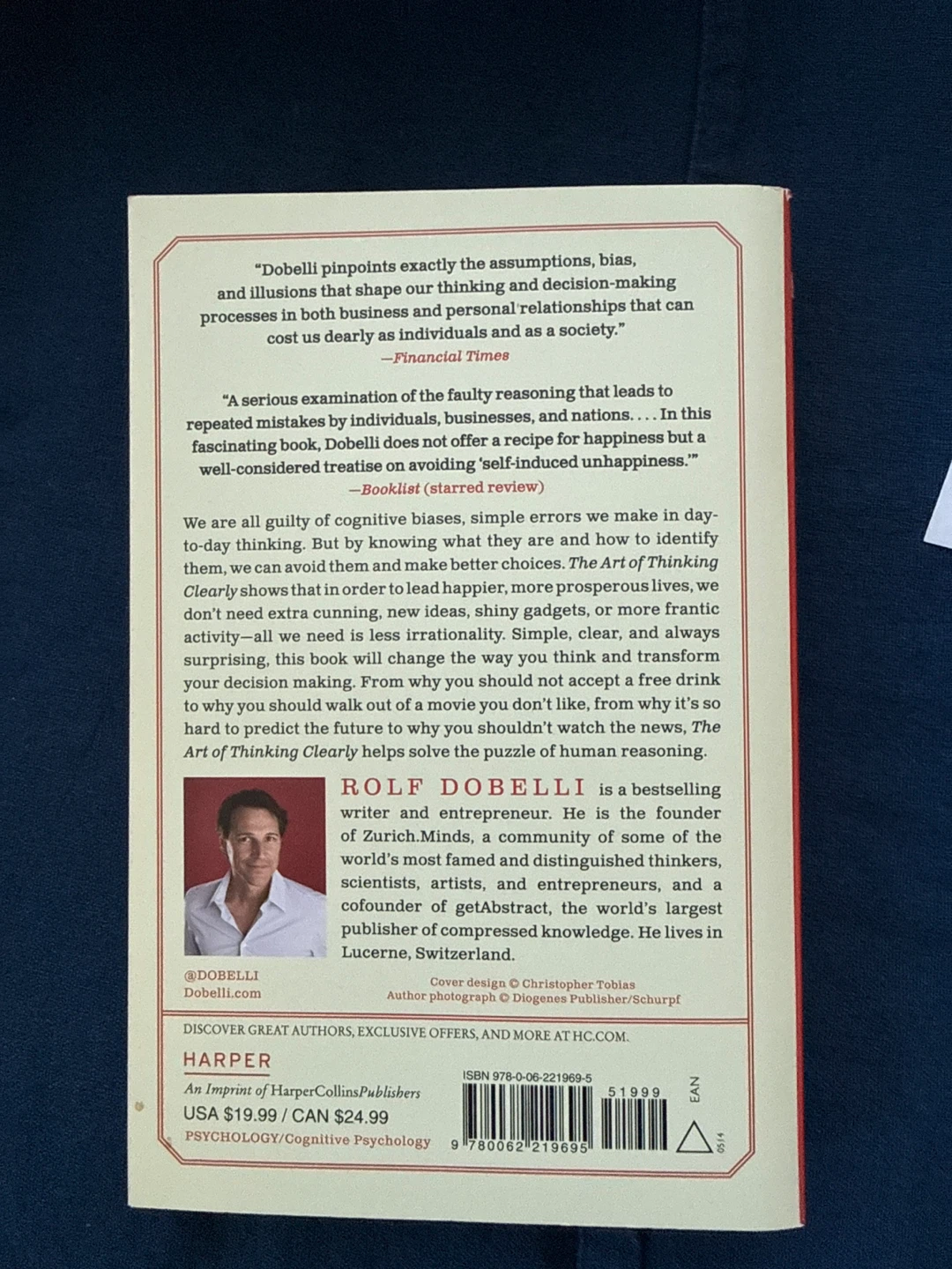 The Art of Thinking Clearly Book by Rolf Dobelli - photo 2