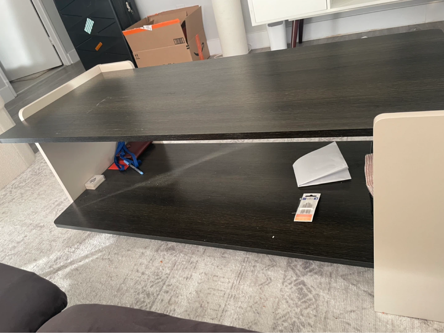 FABATO Coffee Table – Charcoal Black & Beige