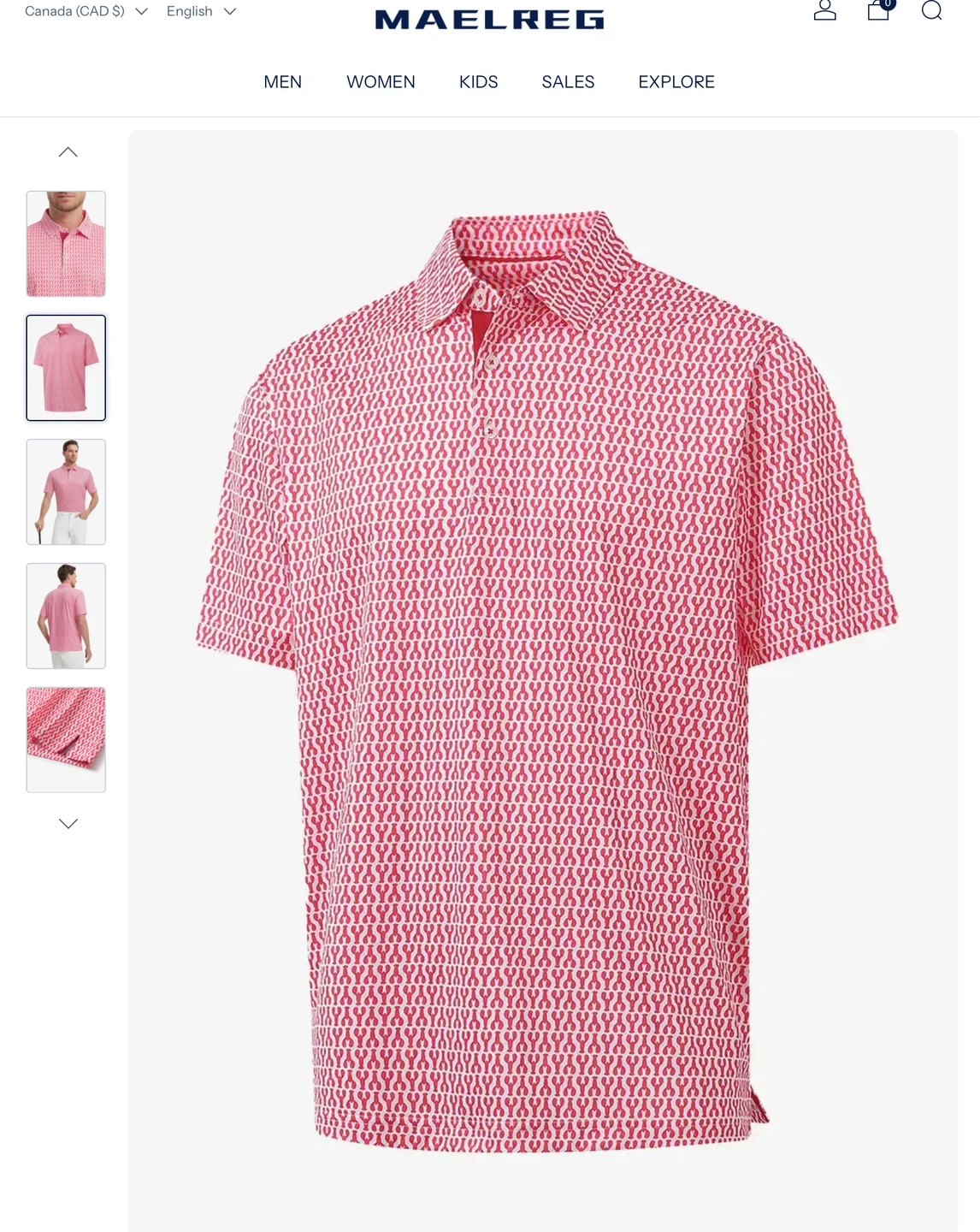 NWT Men’s Dress Shirt - Red Lobster Print - Size L - photo 4