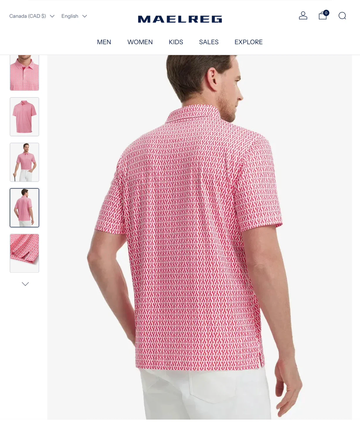 NWT Men’s Dress Shirt - Red Lobster Print - Size L - photo 5