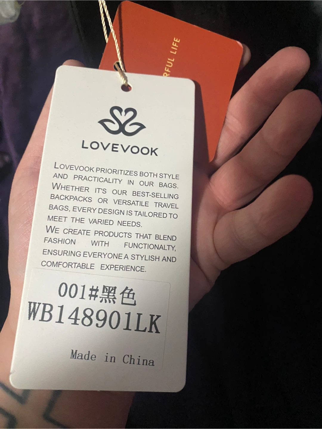 LOVEVOOK Black Tote Bag - photo 2