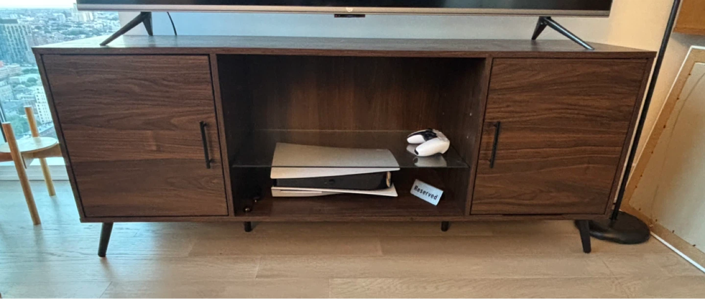 Dark Wood Media Console
