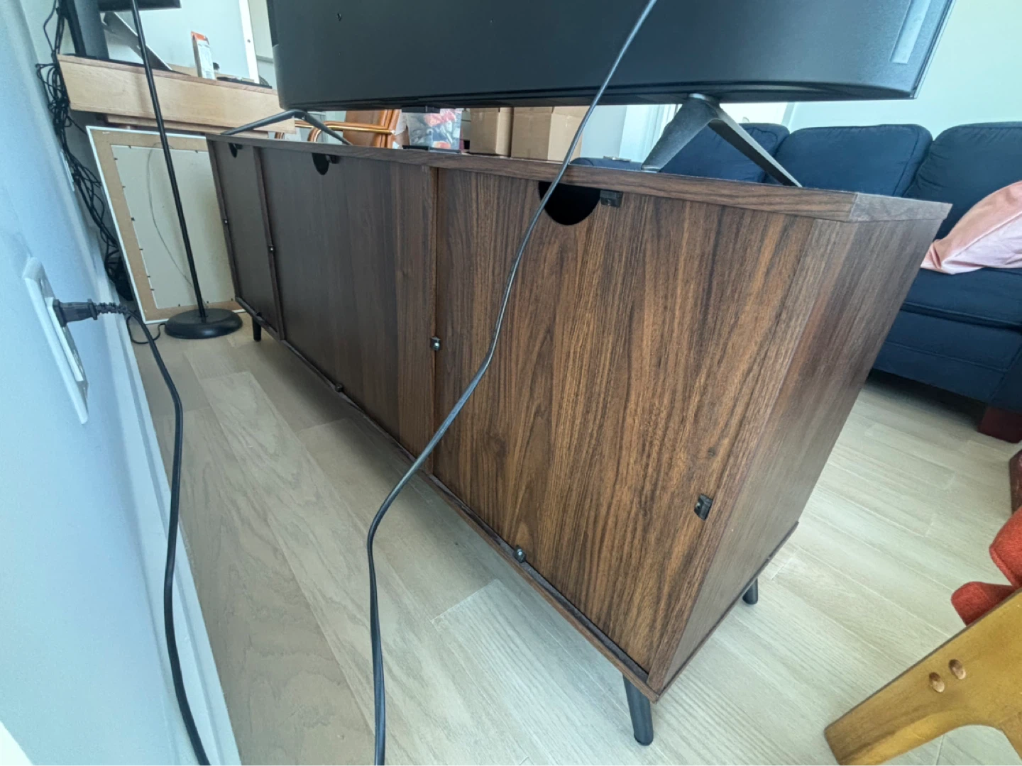 Dark Wood Media Console - photo 3
