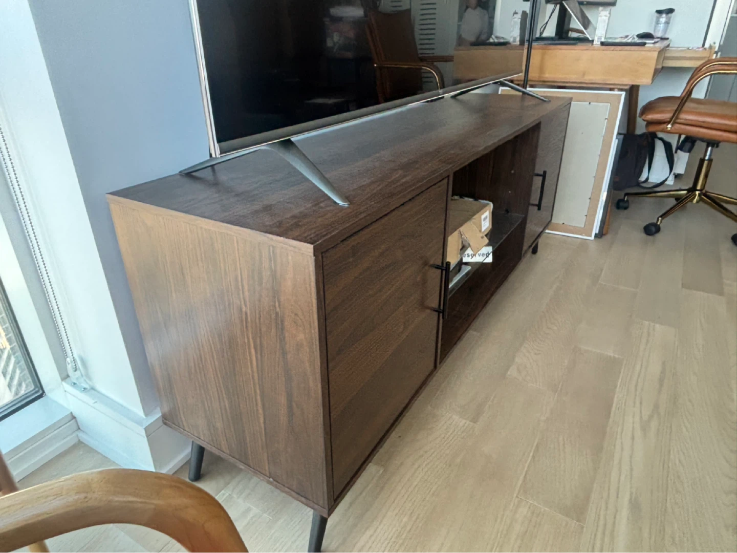 Dark Wood Media Console - photo 5