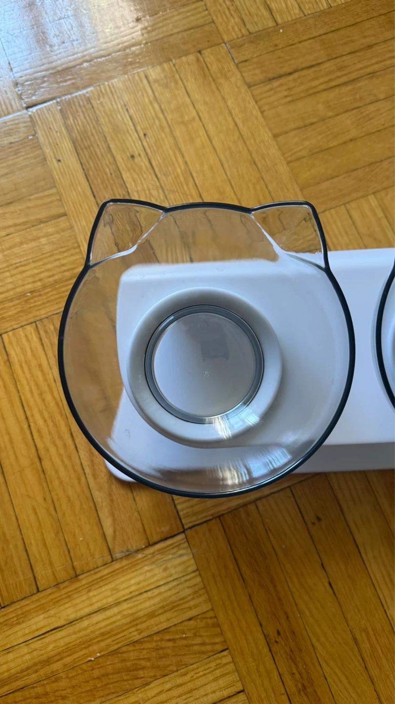 Triple Cat Bowls with Stand - photo 3