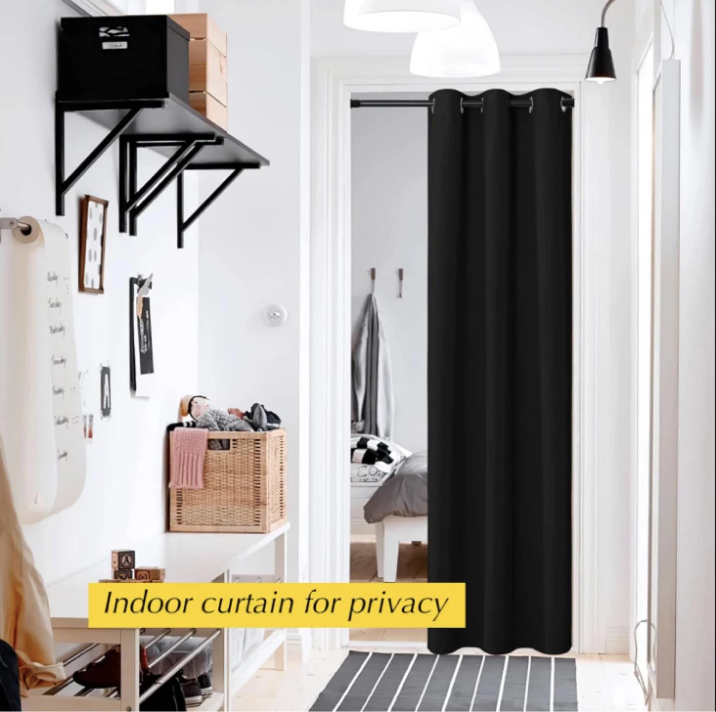 Blackout curtain for doorway/window + Tension Rod - photo 2