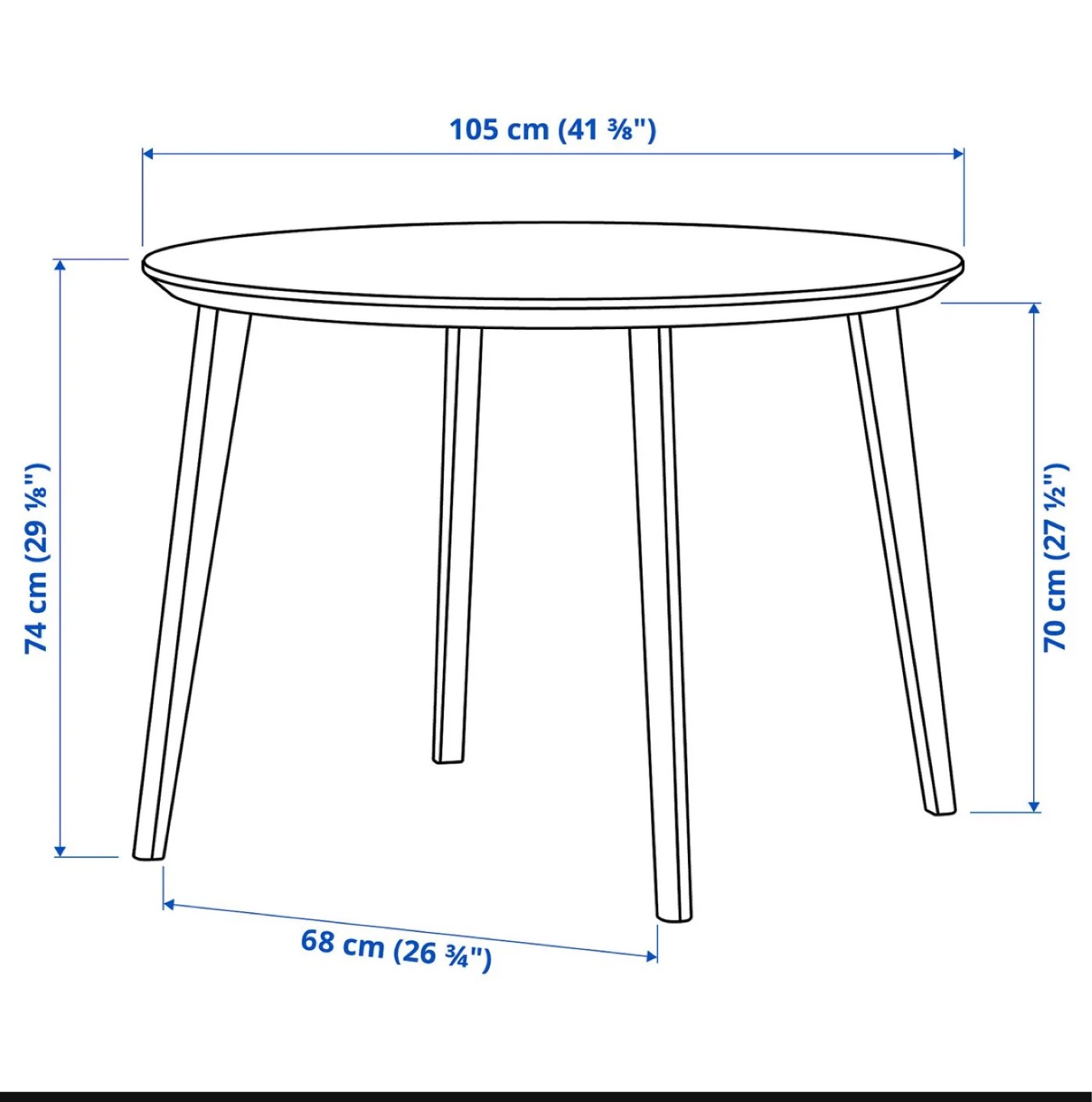 IKEA Round Dining Table Lisabo - photo 3