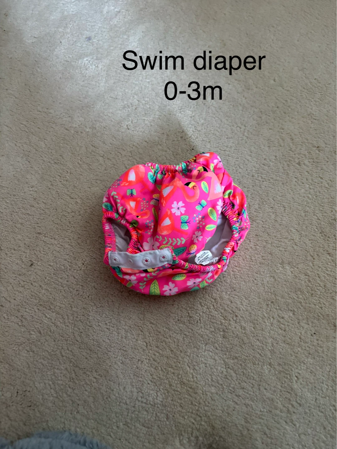 Baby swim wear sizes marker