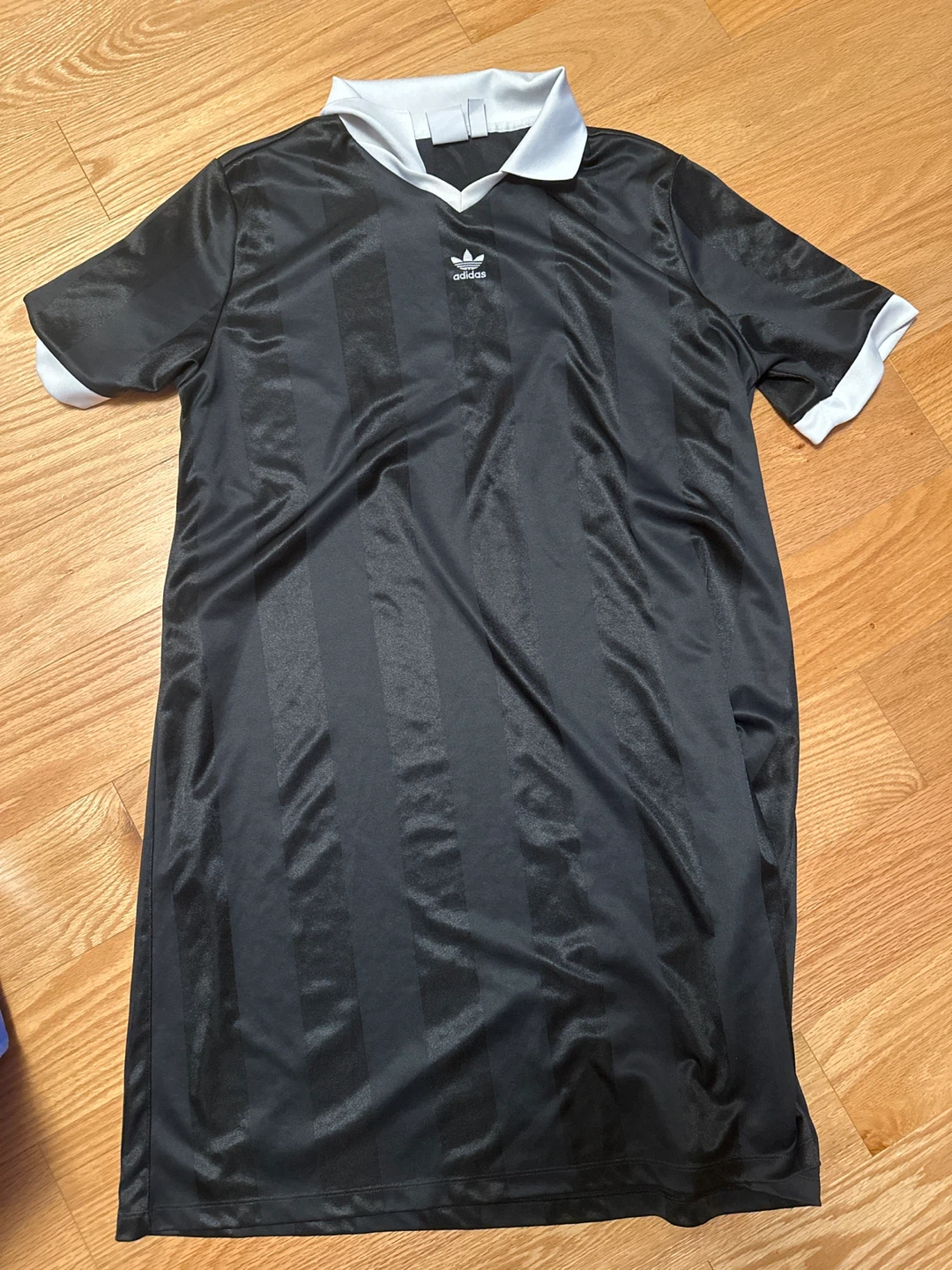 Adidas Black Striped Short Sleeve Soccer Jersey