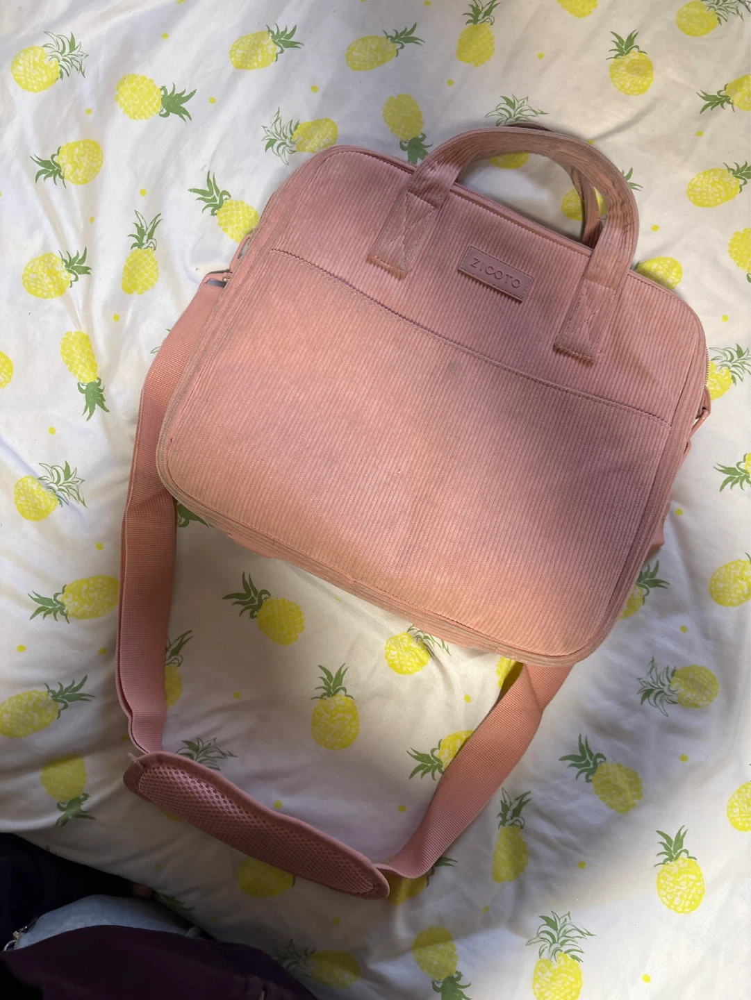 Pink Corduroy Binder / Organizer Bag - photo 3