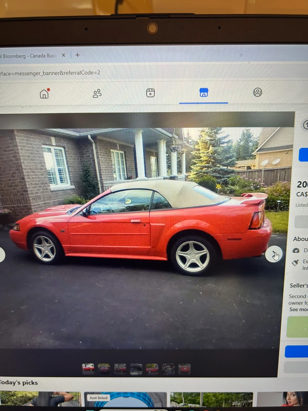 Red Ford Mustang Convertible