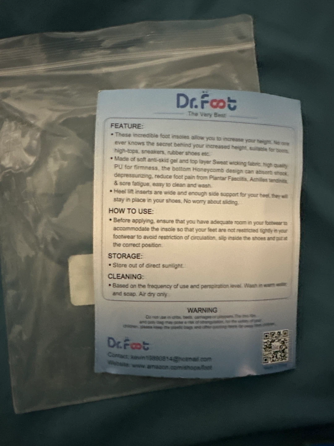 ⚽️ Dr. Foot Heel Lift Insert - photo 3