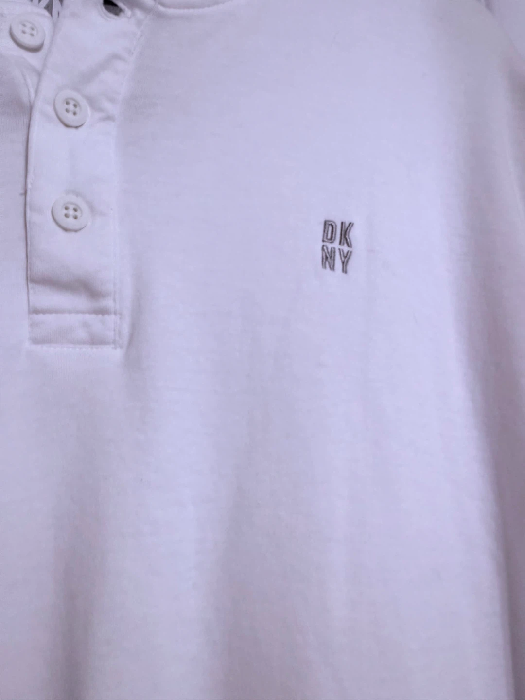 DKNY Men's White Henley Shirt - XL - photo 4