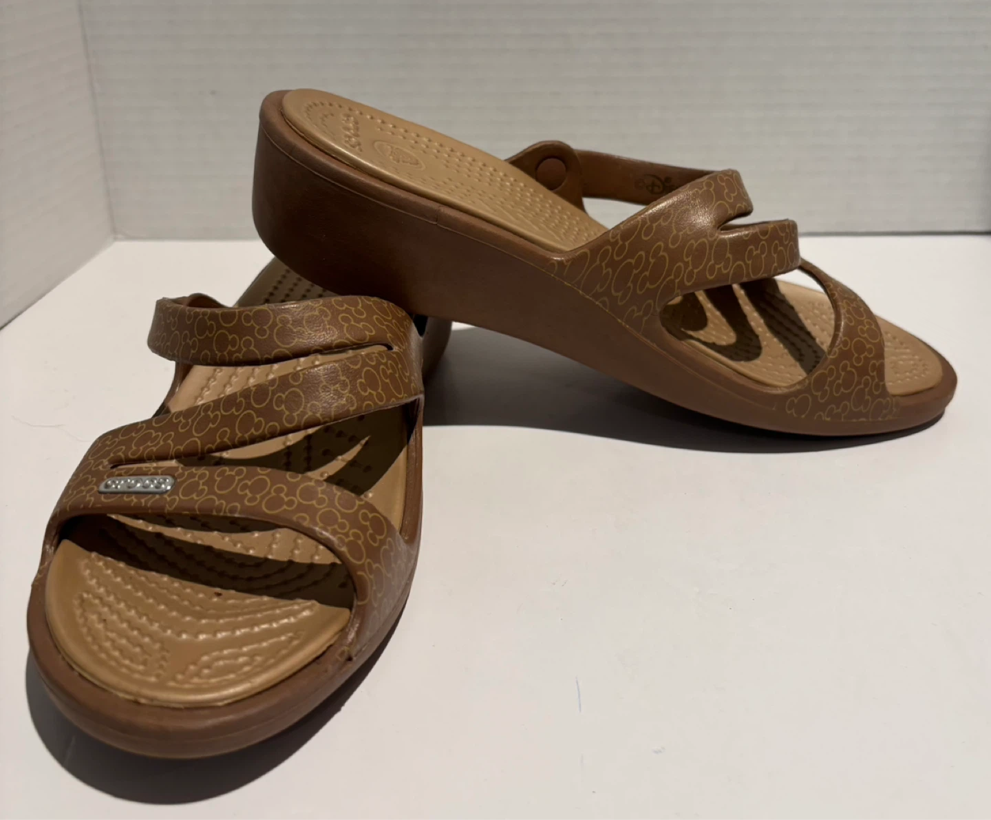 Crocs x Disney Wedge Sandals - Brown - Women's Size 6
