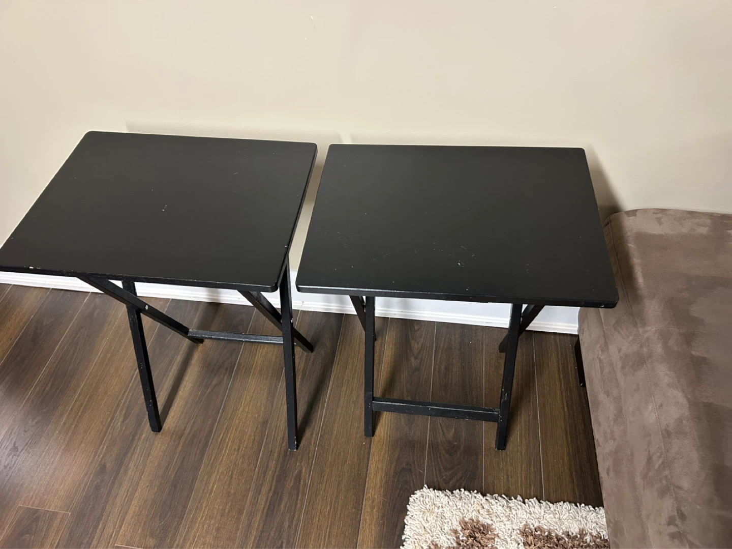 Pair of Black Folding TV Trays ⚽️