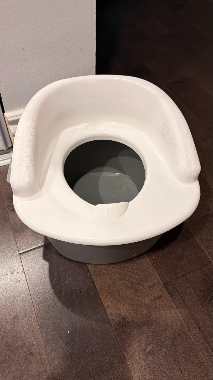 White and Grey Toddler Potty Seat