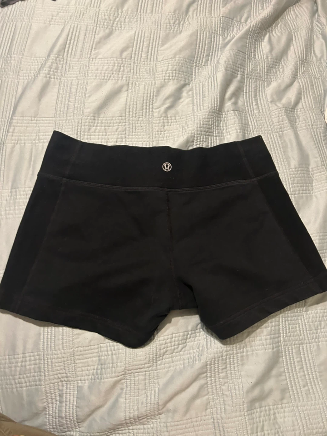 Size 7 Lululemon Black Athletic Shorts