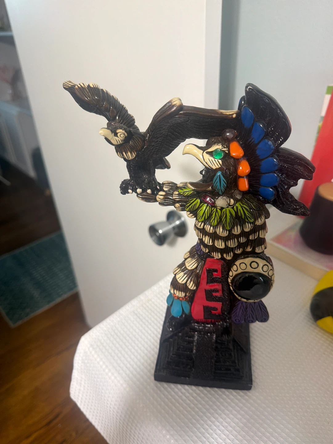 Decorative Figurine with Eagle Motif