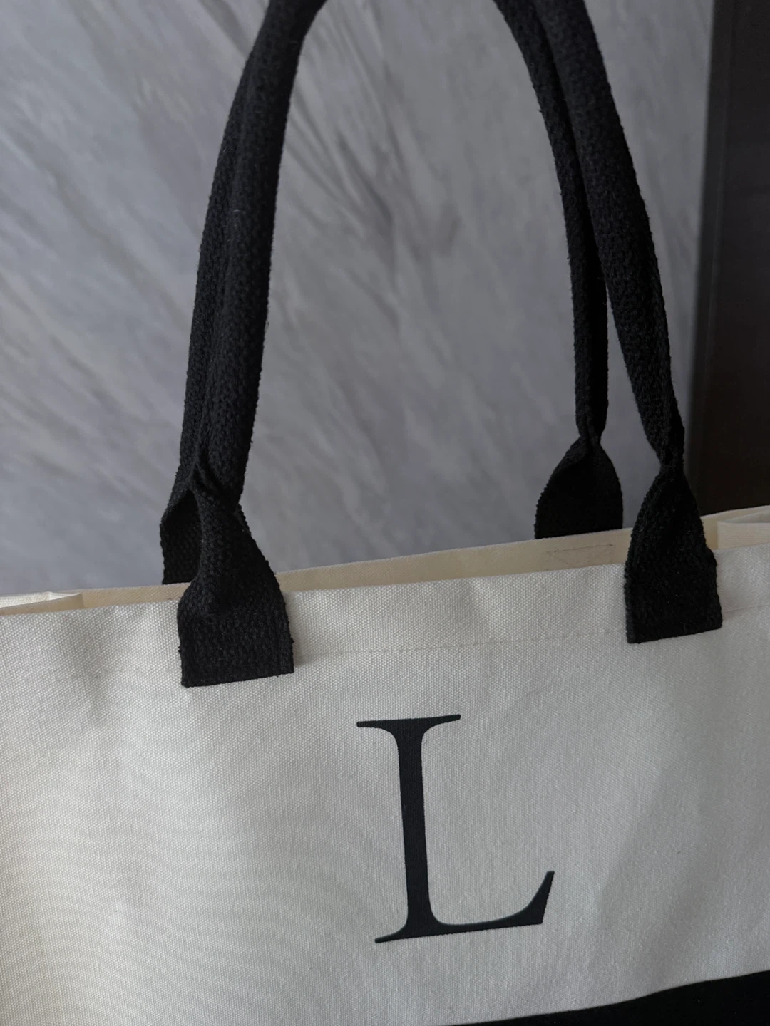 Canvas Tote Bag with 'L' Monogram - photo 2