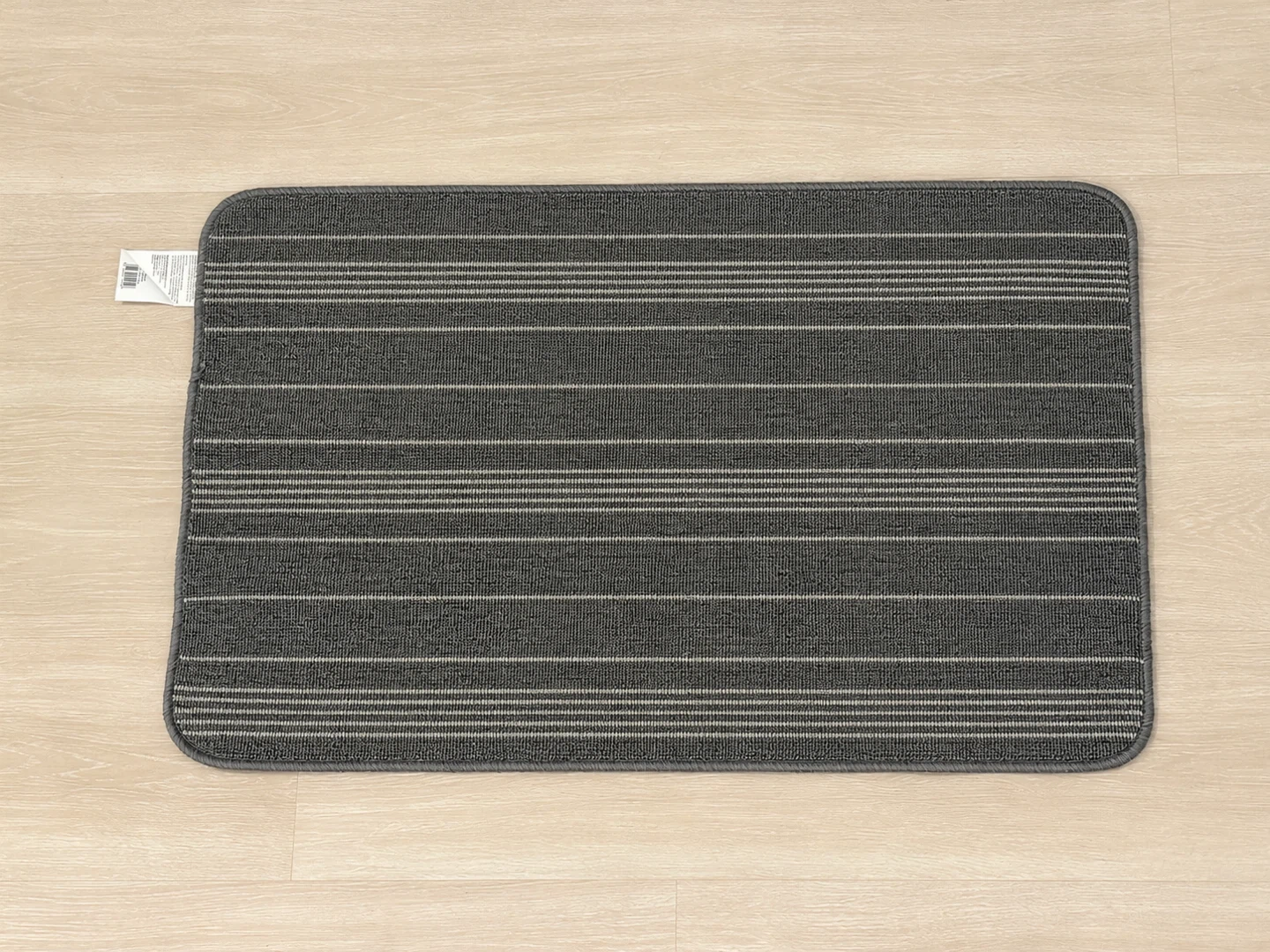 Brand New Grey Striped Accent Rug Mat