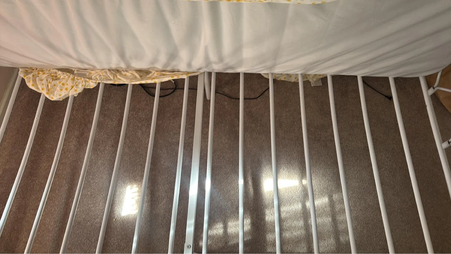 White Metal Bed Frame - photo 2