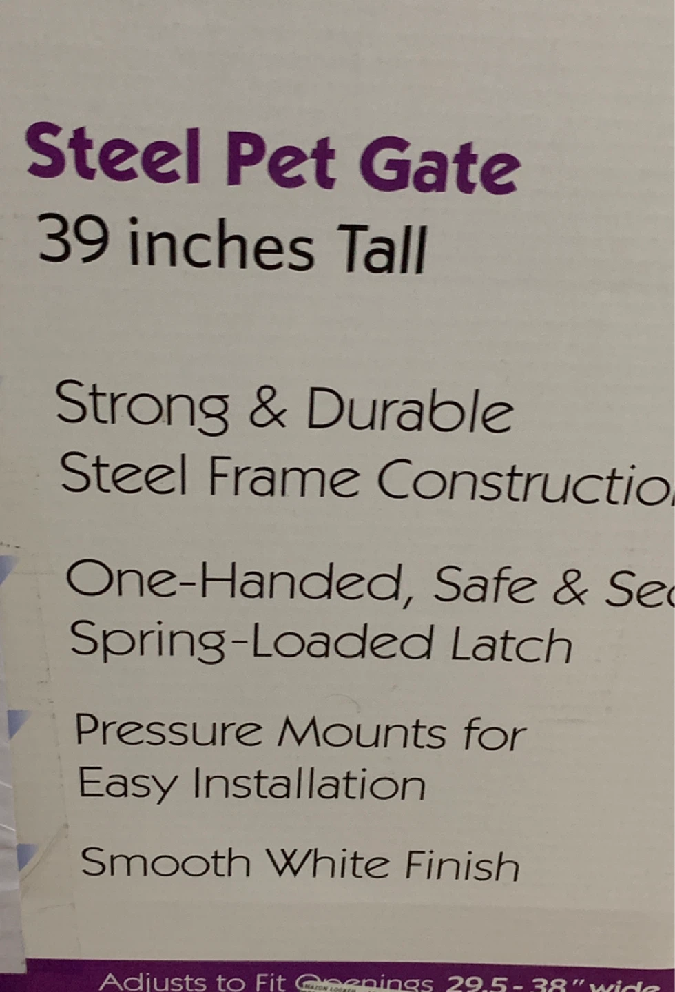Steel Pet Gate - 39 inches Tall - photo 3