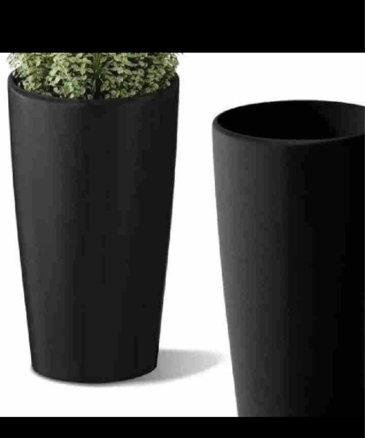 Black Tall Planter Pot