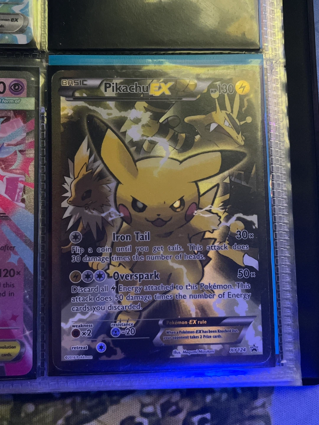 Pikachu EX XY124 black star promo Pokémon Card