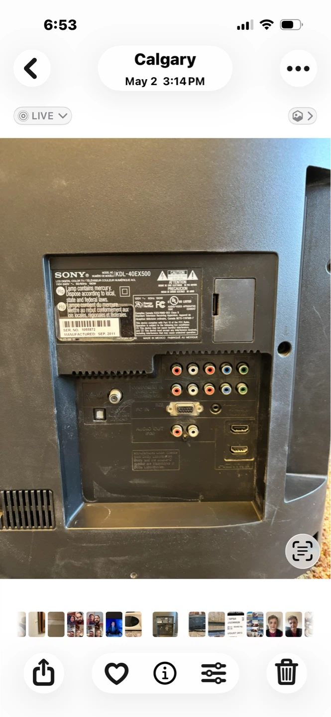 Sony KDL-40EX500 Television
