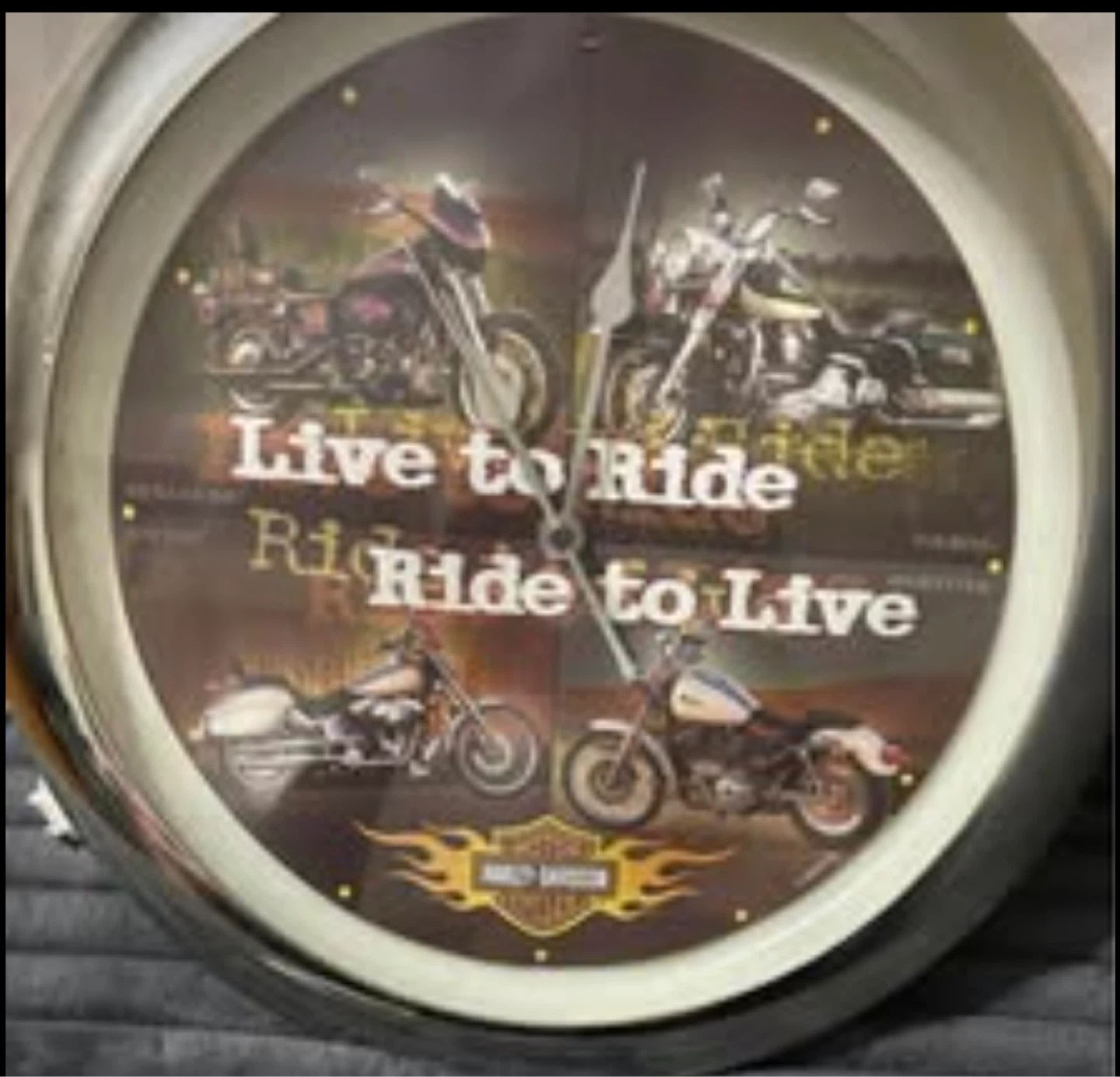 Harley Davidson Live to Ride Wall Clock