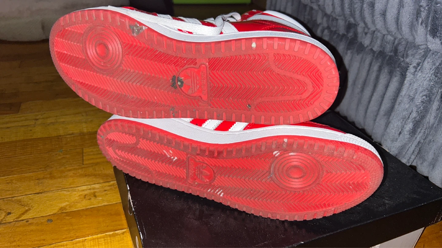 Adidas Top Ten High Top Sneakers Red White US 11.5 - photo 5