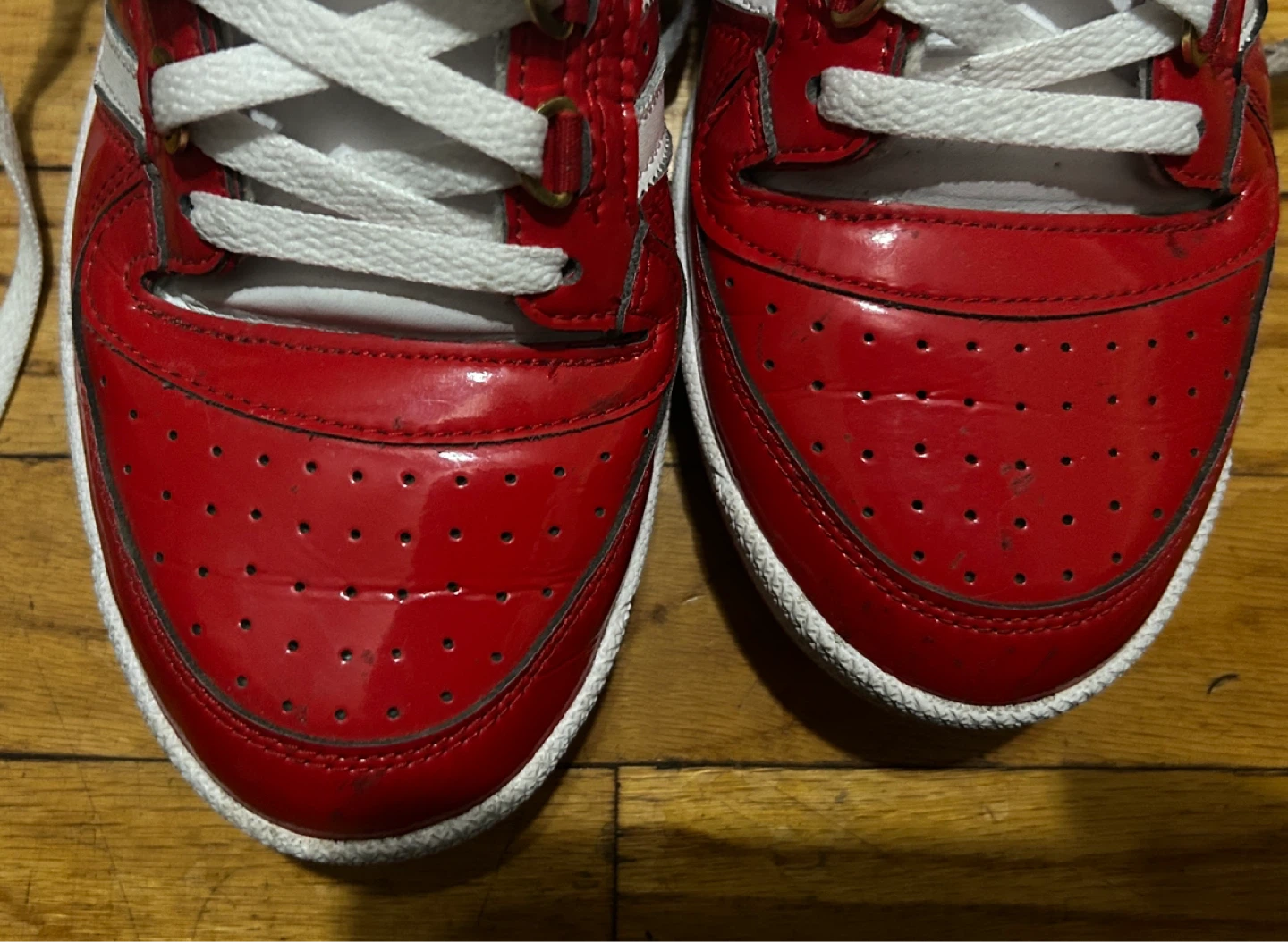 Adidas Top Ten High Top Sneakers Red White US 11.5 - photo 2