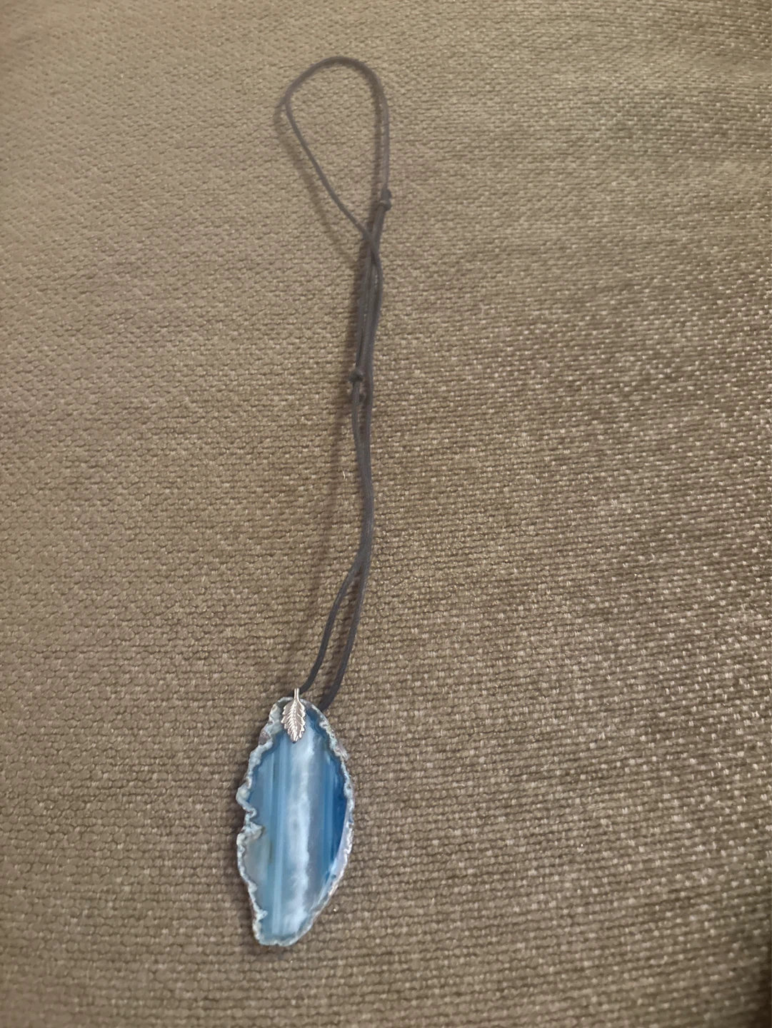 ⚽️Blue Agate Pendant Necklace