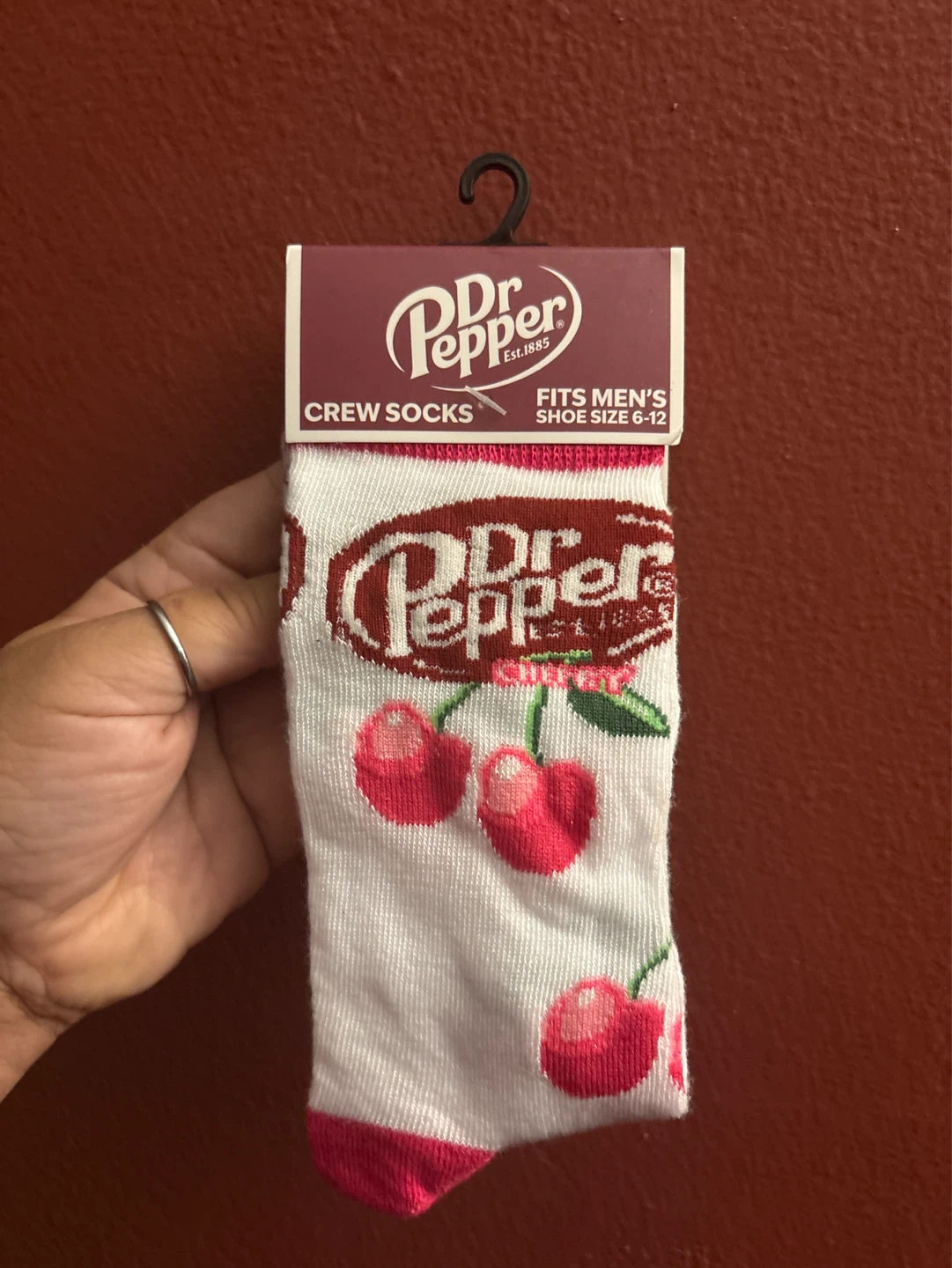 ⚽️ Dr Pepper collectible Crew Socks - Cherry Design