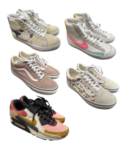 Mixed Lot of 5 Pairs of Sneakers - Nike & Vans