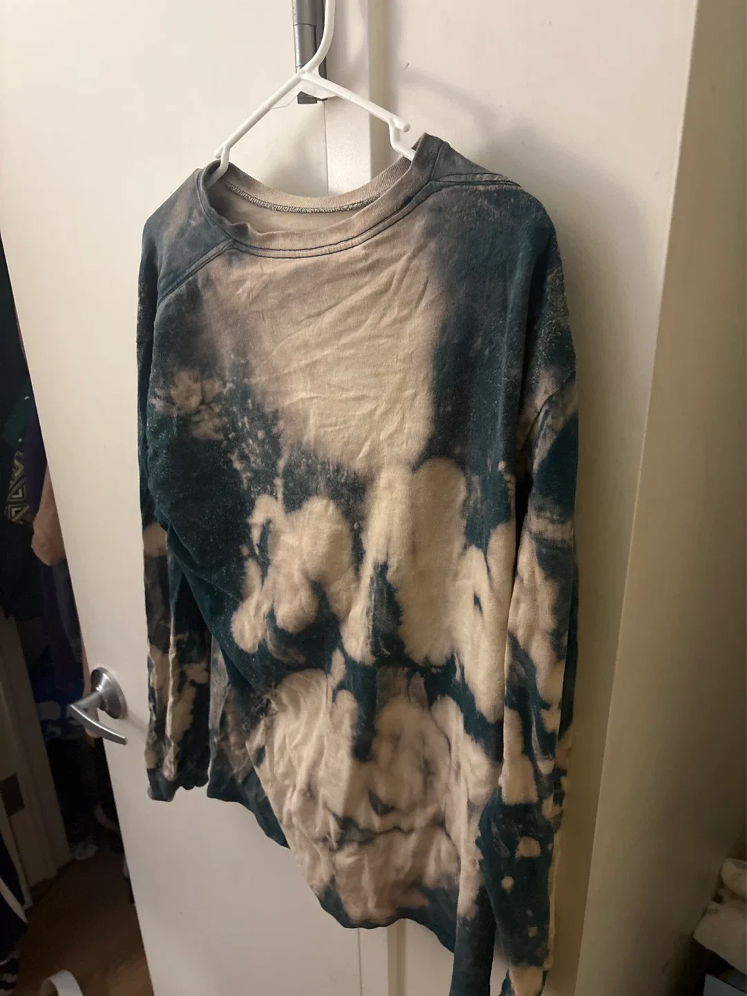 Bleached Tie-Dye Long Sleeve Shirt